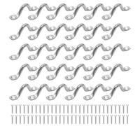 Piuluvor® Confezione da 30 Cinghie a Occhiello in Acciaio Inox 304, Piastra Occhiello da 5 mm, Gancio Soffitto Gancio per Soffitto, Viene Fornito con 60 Viti, Attacco per Sartiame Canoa