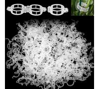Piuluvor® Confezione da 300 Mollette per Piante, Piccolo Aiuto per l'arrampicata, Pratica Clip di Supporto per Piante, Mollette per Pomodoro da Giardino, Piante da Orto (Bianco)