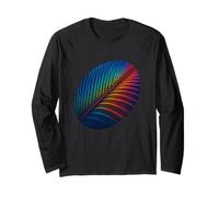 Piuma arcobaleno colorata Maglia a Manica