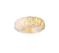 Piuma Bianca Plafoniera Lampadario Per Ragazze Letto-camera,Caldo Romantico Decorazione Soffitto,Moderni Apparecchi Di Illuminazione A Led In Piuma Durante l'Illuminazione Luce Sos-Bianco. 60cm