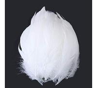 Piuma Bianco, 500 PCS Naturali Piume d'oca 8-12cm, Piume Decorative per Artigianato artistico fai da te, Cacciatore di Sogni, Orecchini, Cappelli, Carnevale Festa Nozze Decorazione, Crafts DIY Feather
