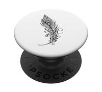Piuma di pavone Unico Tattoo Art Design Boho Clubbing PopSockets PopGrip Adesivo