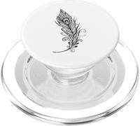 Piuma di pavone Unico Tattoo Art Design Boho Clubbing PopSockets PopGrip per MagSafe