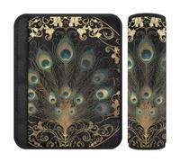 Piuma di pavone vittoriana oro 2 Pack seggiolino auto Neck Strap Covers Stop cintura di sicurezza taglio nel collo per berlina forro para cinturon de segurida