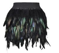 Piuma Gonna Danza Mini Sala da Ballo Latino Festa Club a-Line Casual Costume
