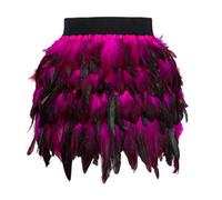 Piuma Gonna Danza Mini Sala da Ballo Latino Festa Club a-Line Casual Costume