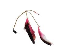 Piuma nappa pendente decorazione retrò stile folk donne signore barrette copricapo forcina fermaglio for capelli(pink)