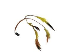Piuma nappa pendente decorazione retrò stile folk donne signore barrette copricapo forcina fermaglio for capelli(yellow)