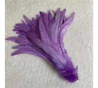 Piuma naturale 100 pz/lotto 25-45 Cm Piuma Rossa Abbigliamento FAI DA TE Decorazione Gioielli Partito Stage Performance Viola 25-30CM