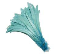 Piuma naturale 100 pz/lotto 25-45 cm Piuma Rossa Abbigliamento FAI DA TE Decorazione Gioielli Partito Stage Performance Acqua Blu 40-45 CM