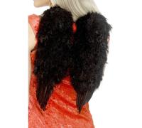 Piuma Nera Ali Dark Angel Misura 30cm x 40cm Adulti Accessorio Vestito