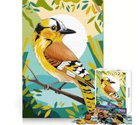 Piumaggio vibrante Girasole Uccello Giallo Ghiandaia Puzzle da 1000 pezzi Sfida mentale Relax accogliente Taglio preciso Regalo perfetto (50x75cm)