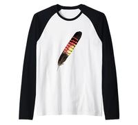 Piume Acquerello di Un cacatua banskian Nero dalla Coda Rossa Maglia con Maniche Raglan