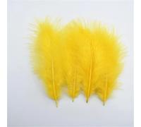 Piume bianche di fagiano per artigianato, piume per vestiti, accessori per carnevale, dorate, 50 pezzi