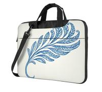 Piume blu Borsa per laptop Semplice Custodia per Laptop 15.6 Pollice Borse per Computer Imbottito Copertura Del Manicotto Per Le Donne Uomini
