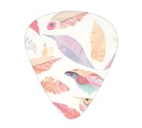 Piume colorate Plettri per chitarra di dimensioni sottili, medie e spesse, set da 12 pezzi, adatti per chitarra elettrica e vari strumenti