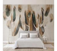 Piume D'Arte Vintage Dipinte A Mano 3D Carta Da Parati Facile Installare Mobili Sfondi Ufficio Divano Camera Letto Sfondo Decorazione Murale-200cm×140cm