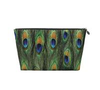 Piume della coda del pavone, Borsa da toilette Borsa per trucco Borsa per cosmetici Borsa da toilette da viaggio portatile