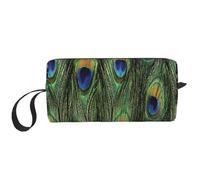 Piume della coda del pavone, Borsa per il trucco Borsa per cosmetici Borsa da toilette da viaggio portatile Borsa per trucco Organizer