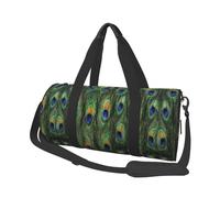 Piume della coda del pavone, Borsone da viaggio di grande capacità Borsa rotonda Borsa da viaggio sportiva Borsa da viaggio Borsa da fitness