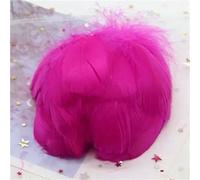 Piume di cigno naturali da 8-12 cm, 100 pezzi, piume d'oca morbide, piume di struzzo tinte in colori caldi, decorazioni artigianali fai da te per feste di Natale, rosa rossa, 1 confezione da 100 pez