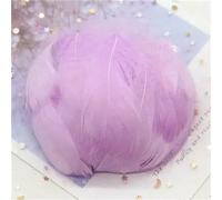 Piume di cigno naturali da 8-12 cm, 100 pezzi, piume d'oca morbide, piume di struzzo tinte in colori caldi, decorazioni artigianali fai da te per feste di Natale, viola chiaro, 1 confezione da 100 p