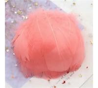 Piume di cigno naturali da 8-12 cm, 100 pezzi, piume d'oca morbide, piume di struzzo tinte in colori caldi, decorazioni artigianali fai da te per feste di Natale, rosso anguria, 1 confezione da 100