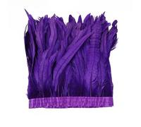 Piume di coda di gallo da 2 metri, per fai da te, costumi, accessori per la decorazione della casa, viola, 30-35 cm