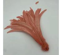 Piume di coda di gallo naturali, piume verde menta, abbigliamento fai da te per gallo, accessori per gioielli, feste, all'ingrosso, 25-45 cm, 10-18 pollici - rosso anguria - 10-12 pollici 25-30 cm