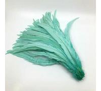 Piume di coda di gallo naturali, piume verde menta, abbigliamento fai da te per gallo, accessori per gioielli, feste, all'ingrosso, 25-45 cm, 10-18 pollici - verde menta - 10-12 pollici 25-30 cm