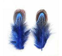 Piume di fagiano dal collo ad anello per artigianato 4-8 cm 2-3" Piume per matrimonio Decorazione piume di carnevale Assessoires Piume di fagiano naturali - Blu reale - 20 pezzi