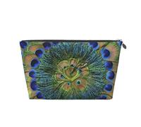 Piume di pavone alla moda, Borsa da toilette Borsa per trucco Borsa per cosmetici Borsa da toilette da viaggio portatile