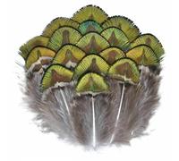 Piume di pavone, fagiano, piccole piume di aquila, piume di struzzo, decorazioni artigianali fai da te, accessori per gioielli, creazione all'ingrosso - 3-7 cm - 50 pezzi