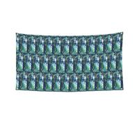 Piume di pavone stampa appeso festivo banner segno forniture per feste con 4 fori in metallo migliora le vibrazioni festive ovunque