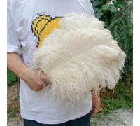 Piume di struzzo lunghe 15-45 cm/6-18 pollici Decorazione per matrimoni, feste domestiche, lavori manuali, accessori per pennacchi artigianali, 10 pezzi-Beige-40-45 cm