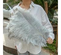Piume di struzzo rosa per feste di carnevale, artigianato, piume decorative, accessori per vasi da tavolo per matrimoni, 10 pezzi/lotto, grigio, 30-35 cm, 12-14 pollici