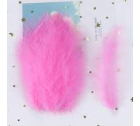 Piume di tacchino multicolore da 10-15 cm per fai da te, artigianato, gioielli, acchiappasogni, materiale per realizzare piume di tacchino di pollo, carnevale, rosa, 50 pezzi