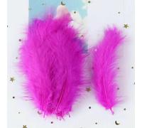 Piume di tacchino multicolore da 10-15 cm per fai da te, artigianato, gioielli, acchiappasogni, materiale per realizzare piume di tacchino di pollo, carnevale, rosa, 50 pezzi