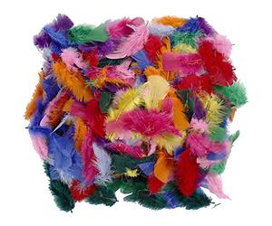 Piume, dimensioni 7-8 cm, colori assortiti, 50g