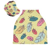 Piume Disegnate A Mano Vintage Auto per Bambini Passeggino Tettoia Copri Seggiolino Copertura Infermieristica per L'Allattamento Al Seno All-In-1 Morbido Traspirante Elastica Tettuccio