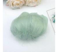 Piume d'oca 100-500 pezzi Piume d'oca colorate naturali 7-12 cm Piume per artigianato Festa di nozze Fai da te Artigianato Acchiappa piume - Verde ghiaccio - 5-8 cm 100 pezzi