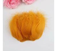 Piume d'oca 6 cm ~ 11 cm per bellissime decorazioni, scatola artigianale fai da te, 50/100/150 pezzi, piume d'oca colorate - G6 tu huang - 50 pezzi