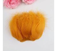 Piume d'oca 6 cm ~ 11 cm per bellissime decorazioni, scatola artigianale fai da te, 50/100/150 pezzi, piume d'oca colorate - G6 tu huang - 50 pezzi