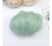 Piume d'oca 6 cm ~ 11 cm per bellissime decorazioni, scatola artigianale fai da te, 50/100/150 pezzi, piume d'oca colorate - G6 verde ghiaccio - 150 pezzi