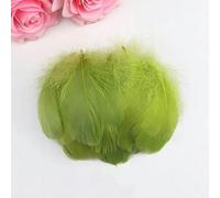 Piume d'oca colorate da 6~11 cm di medie dimensioni per la decorazione della festa nuziale Ricamo Artigianato Pennacchi 50 pezzi ~ 400 pezzi-G7 verde oliva-50 pezzi