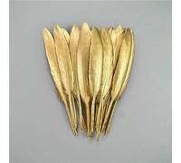 Piume d'oca dorate, piume di tacchino argentate, accessori artigianali, piume d'anatra dorate, centrotavola, decorazione per feste nuziali - Oro 10-15 cm - 50 pezzi