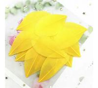 Piume d'oca naturali 40-80 mm Piume multicolori Piume Fai da Te Gioielli Artigianato Creazione Accessori per decorazioni per feste di nozze 50 pezzi - Giallo oro - 300 pezzi