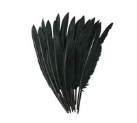 Piume nere lunghe 20-30 cm per artigianato tacchino 10 pezzi piume decorazione grande coda di fagiano cappello di piume vasi carnevale casa curvo-M039c800-10 pezzi-20-30 cm