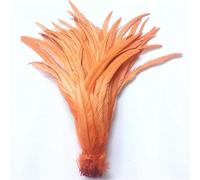 piume per alberi di Natale, Piume di coda gallo for decorazioni artigianali Multicolor 16-18 pollici 40-45 cm 100/20/500 pezzi(Orange,500 Pcs)