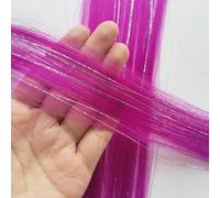 piume per capelli Clip nelle estensioni dei capelli colorati Orpelli misti d'argento Sintetici 2 in 1 Parrucchino Momenti salienti della festa for le donne Ragazze per le feste